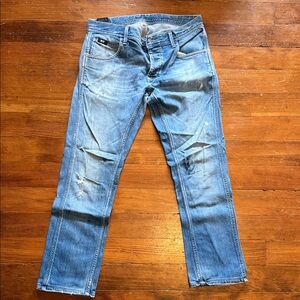 55 DSL Men's Blue Distressed Jeans size 32